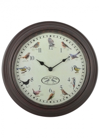 Часы настенные с птицами Clockbird sounds Esschert Design фото