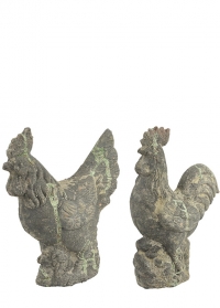 Садовая декоративная фигурка Петушок Курица Aged Ceramic AC164 Esschert Design фото
