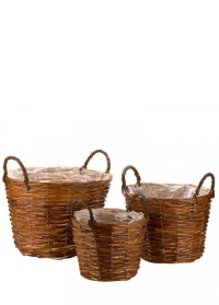 Набор 3-х плетеных корзин для выращивания растений Decor Trio от Smart Garden (Великобритания) фото