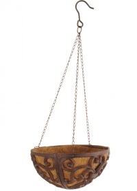 Кашпо подвесное чугунное с кокосовой вставкой BPH26 Esschert Design фото