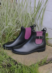 Ботинки челси резиновые женские Black Delia французского бренда AJS-Blackfox фото