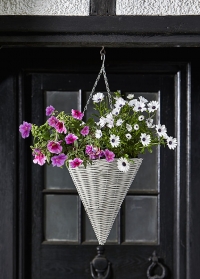 Кашпо конус для цветов из искусственного ротанга Seashell Smart Garden фото