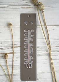 Термометр настенный для дома и улицы Blech Grey AJS-Blackfox (Франция) фото
