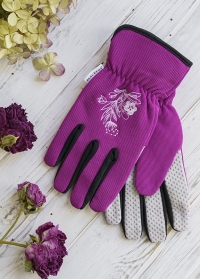 Женские перчатки для садовых работ Gripper Purpple французского бренда AJS-Blackfox фото
