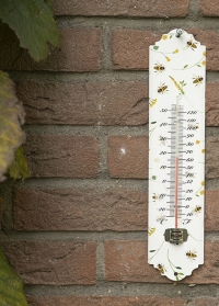 Термометр настенный металлический с принтом Пчелы BEE032 Esschert Design фото