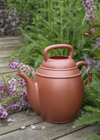 Голландская дизайнерская садовая лейка для цветов в форме чайника 10 л. XALA Lungo Copper фото