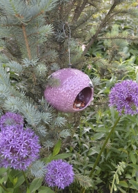 Декоративная керамическая кормушка для птиц Соцветие лука от Smart Garden (Великобритания) фото