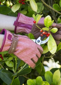 Перчатки садовые женские из твида Red Tweed Love the Glove от Burgon & Ball фото 