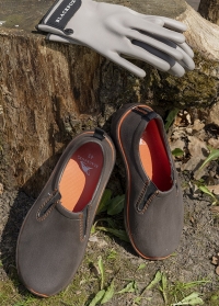 Мужские туфли из эва для дачи и сада DERBY Brown Orange AJS-Blackfox фото