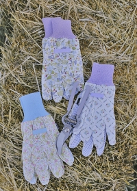 Набор садовых перчаток из хлопка с пупырышками Lavender Garden Briers B8697 фото.jpg