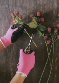 Перчатки для флористов флуорсцентные с латексом Florabrite Burgon & Ball фото.jpg