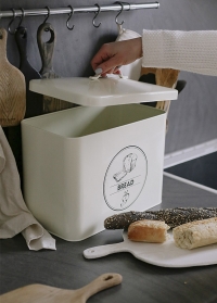 Хлебница эмалированная белая C2103 от Esschert Design (Нидерланды) фото