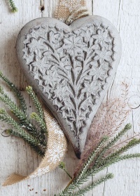 Новогоднее деревянное украшение - подвеска сердечко Lene Bjerre фото.jpg