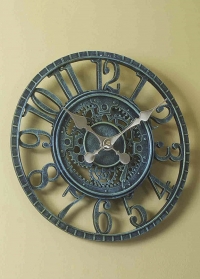 Часы настенные уличные скелетоны Newby Verdigris от Smart Garden фото