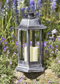 Фонарь подсвечник со светодиодной свечой Nordic Silver Smart Garden фото