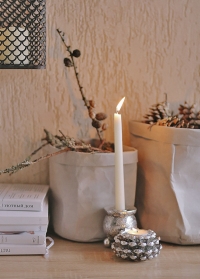 Эко мешок декоративный серый для интерьера 20 см Caia Grey от Lene Bjerre фото