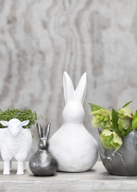 Пасхальный Кролик керамический Vinnia Rabbit Pewter Lene Bjerre фото