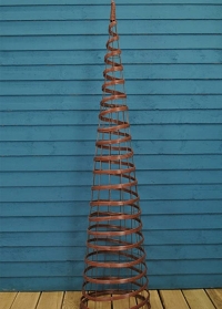 Опора для вьющихся растений  из металла и искусственного ротанга Faux Rattan Obelisk Chestnut Smart Garden фото