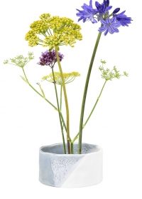 Стильная японская ваза для цветов с кензаном для флористики Fuji Burgon & Ball фото