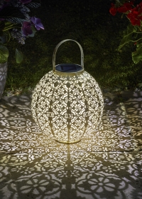 Декоративный садовый фонарь на солнечной батарее Damasque Cream для загородного участка Smart Garden фото