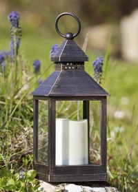 Декоративный винтажный фонарь со светодиодной свечой для дома и сада Kentish Smart Garden фото