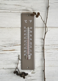Термометр настенный для дома и улицы Blech Grey французского бренда AJS-Blackfox фото