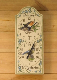 Часы - термометр настенные с птичками Birdberry от Smart Garden (Великобритания) фото