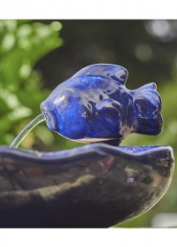 Садовый керамический фонтан на солнечной батарее Рыбка Smart Garden фото