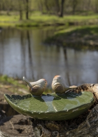 Садовая купальня для птиц Лист с птичками FB561 Esschert Design заказать на сайте Consta Garden фото