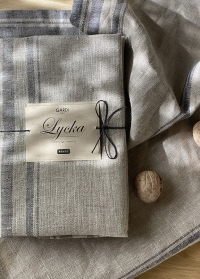 Полотенце кухонное льняное Lycka полосатое купить в интернет-магазине Consta Garden фото 