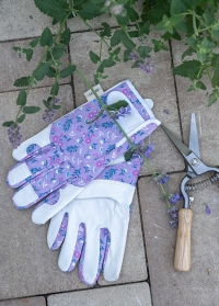 Кожаные садовые перчатки для работы в саду и на даче Flowerfield от Briers (Великобритания) фото