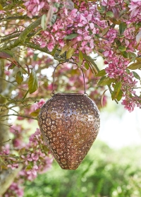 Стильный подвесной фонарь на солнечной батарее для сада и дачи Zahra Bronze от Smart Garden купить в интернет-магазине Consta Garden