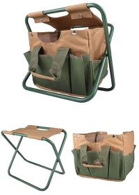 Садовый стульчик с сумкой для инструментов Green GT01 от Esschert Design фото