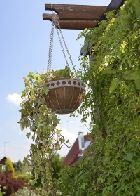Подвесное кашпо для уличных растений металлическое с кокосовой вставкой Aged Metal от Esschert Design фото