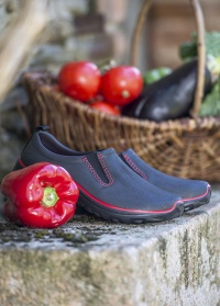 Мужские туфли из эва для дачи, сада и огорода DERBY Black Red AJS-Blackfox фото