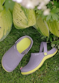 Сабо-кроксы из эва ультралегкие для мужчин и женщин Grey & Lime Sun от AJS-Blackfox купить в интернет-магазине Consta Garden