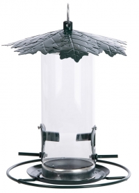 Прозрачная кормушка для птиц закрытая Дубовые листья для сада и дачи FB484 Esschert Design фото