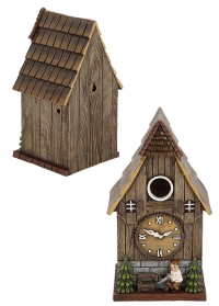 Дизайнерский декоративный скворечник для сада и дачи Cuckoo clock Esschert Design фото на сайте Consta Garden