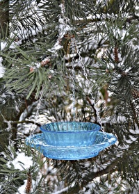 Кормушка для птиц стеклянная для дачи и сада FB330 Blue Esschert Design фото