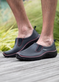 Сверхлегкие удобные мужские туфли из материала эва DERBY Black от AJS-Blackfox фото